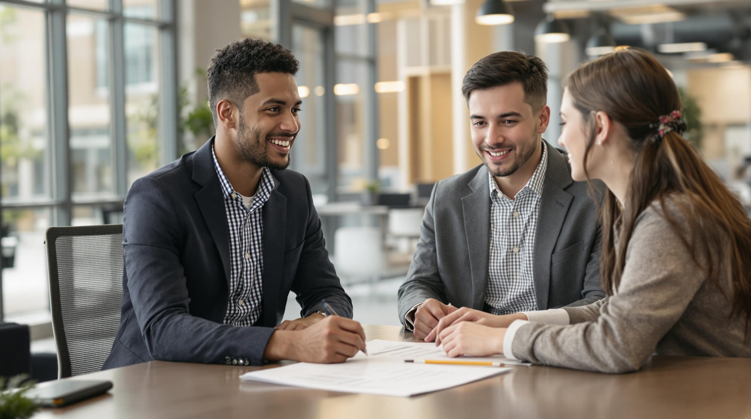 Dentsu team collaborating on a project